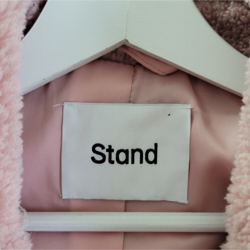 Stand Studio Donna Rosa Teddy Coat Blush Pink XXS 34 00 - Picture 9 of 9